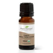 Plant Therapy Organic Atlas Cedarwood Essential Oil 100% Pure, USDA Certified Organic, Undiluted, Natural Aromatherapy, Therapeutic Grade 10 mL (1/3 oz)