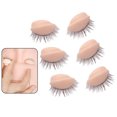 thumbnail image 4 of Freer Silicone Mannequin Head Practice False Eyelash head lashes lash Model Tool 3 Pairs Eyelids, 4 of 8