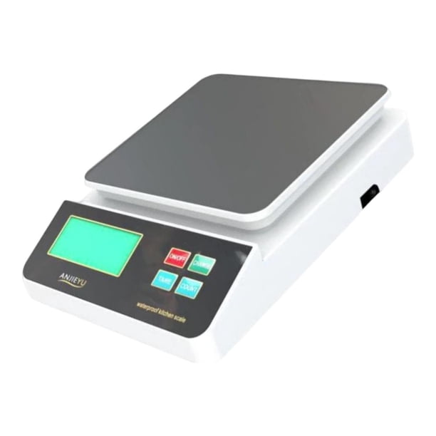 Matsuzay Báscula de cocina digital fácil de limpiar para un mantenimiento sin esfuerzo Báscula de pesaje de amplia aplicación Cocina y Comedor 6kg 0.5g 16x22.4 cm