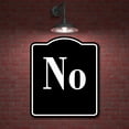 thumbnail image 2 of No Elegant BLACK Aluminum Composite Sign, 15"x18", 2 of 9