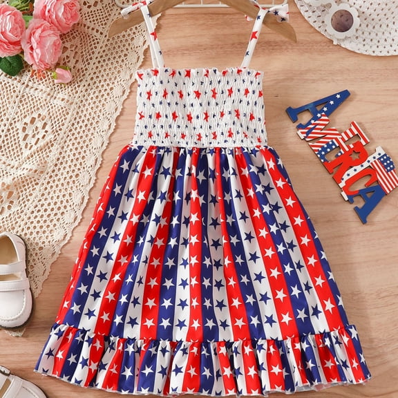 Vedolay Girl Dress Girls Retro Sleeveless Floral Printed Swing Dresses,White 4-5 Years