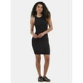 thumbnail image 5 of No Boundaries Women's Cotton Ribbed Dress, Sizes XS-3XL, 5 of 5