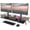 Walnut., variant on Dual Monitor Stand, Monitor Stands Riser for 2 Monitors, 42.5 Inch Wood Desk Shelf with Storage Organizer and Cable Management for Office Desk Accessories