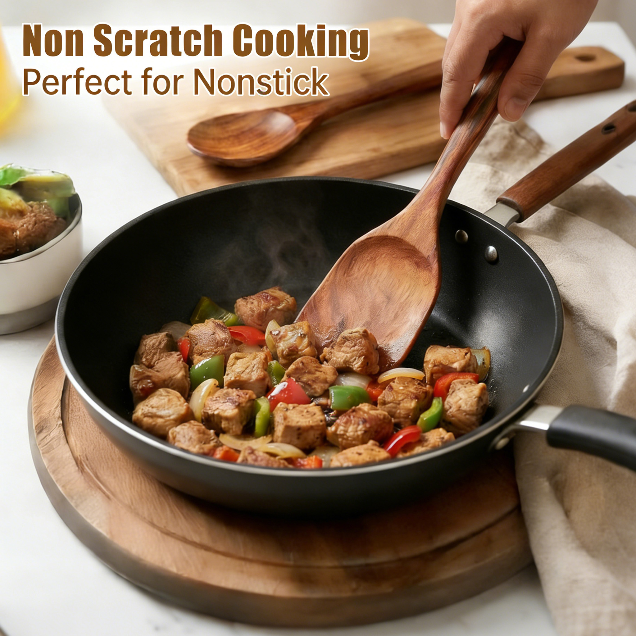 GPED 6-Piece Teak Wood Cooking Utensils Set photo 5