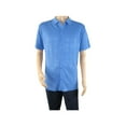 thumbnail image 2 of Mens Stacy Adams Italian Style Knit Woven Shirt Short Sleeves 3128 Denim Blue, 2 of 6