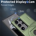 thumbnail image 5 of for Samsung Galaxy S23 Ultra Case with Kickstand Sliding Camera Cover, Military Grade Shockproof Portective Compatible with MagSafe Wireless Charger Slim Case Cover for Galaxy S23 Ultra, Olivegreen, 5 of 6