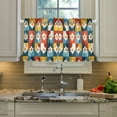 thumbnail image 2 of Yayeee Kitchen Curtains Tier Pair Light Filtering 27"x24" Rod Pocket Short Cafe Window Panel, Yellow Checkered Daisy, 2 of 7