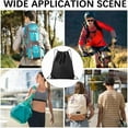 thumbnail image 4 of 2 Pcs Black Drawstring Bag Waterproof String Backpack Cloth Lightweight Gym Storage Draw Strings Back Cinch Sack Knapsack, 4 of 7