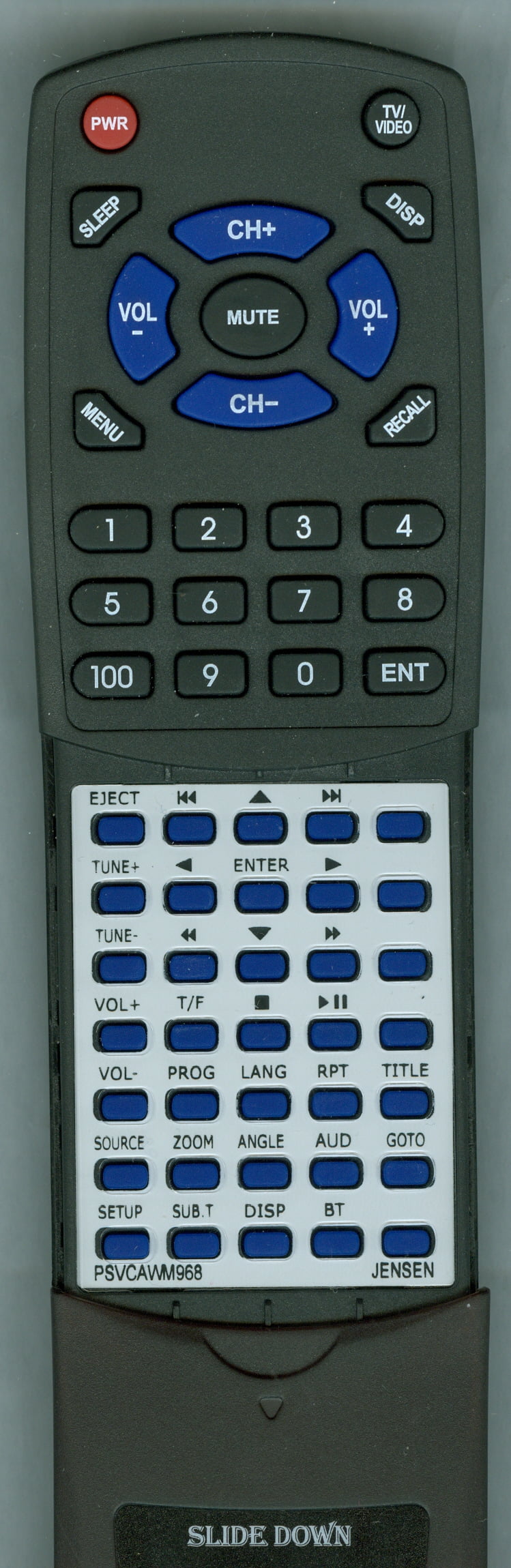 Replacement Remote for JENSEN PSVCAWM968, AWM968, RTPSVCAWM968