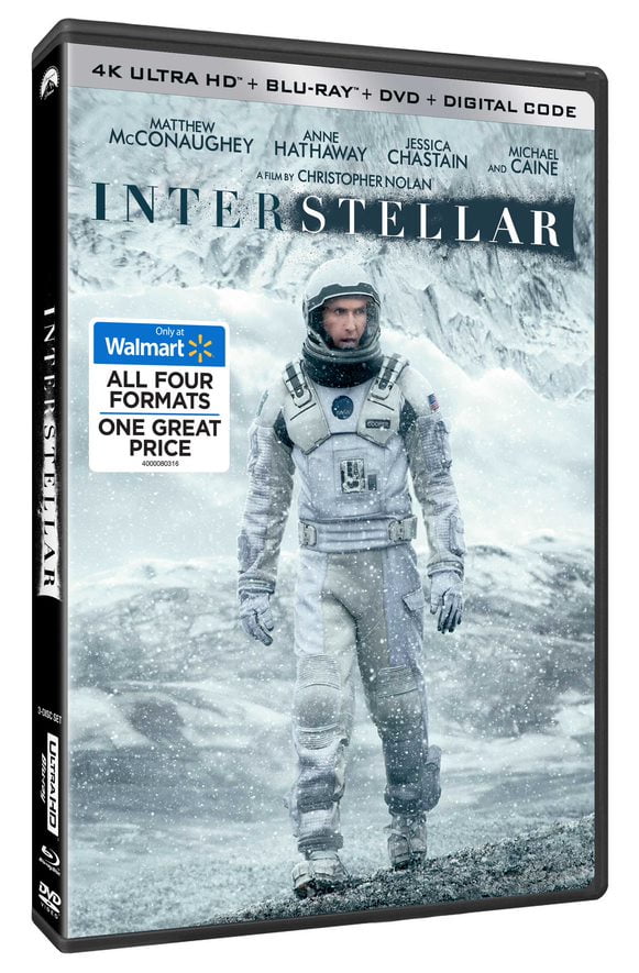 Interstellar (4K Ultra HD + Blu-ray + DVD + Digital Copy) (Walmart Exclusive)