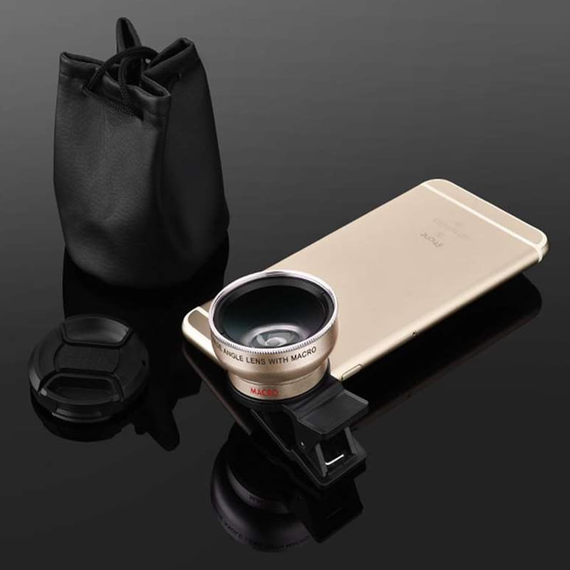 2in1 0.45X Lens Wide Angle 12.5X Macro Professional Lens HD Phone Camera Lens For IPhone 8 7 6S Plus Xiaomi Samsung