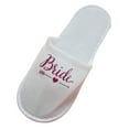 thumbnail image 2 of Disposable Close Toe Wedding Bride Slippers Travel Hen  Rose Red, 2 of 8