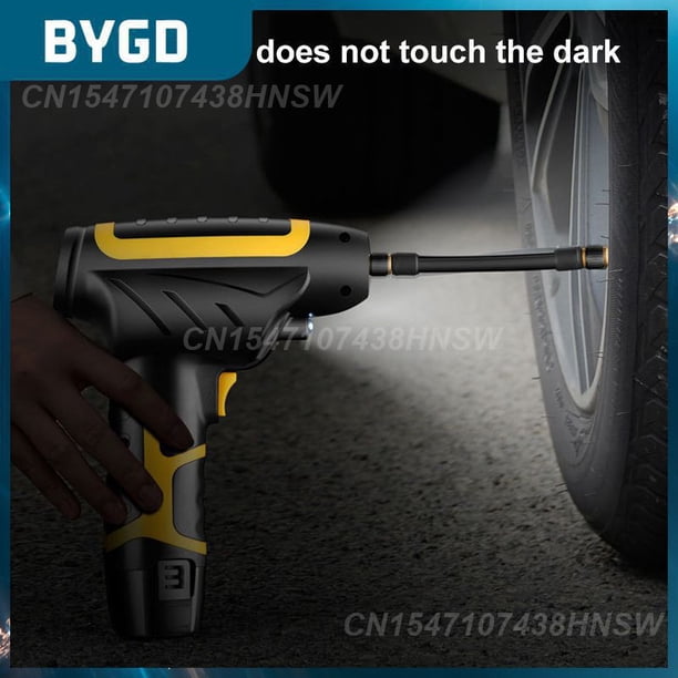 120w Rechargeable Car Tire Inflator Wireless Handheld Air Pump Smart Digital Display Led Light Inflatable Pump Car Accessories02China He Qiyong unisex