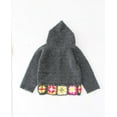 thumbnail image 2 of Woonie Handmade Granny Square Hooded Cardigan-Grey, 2 of 4