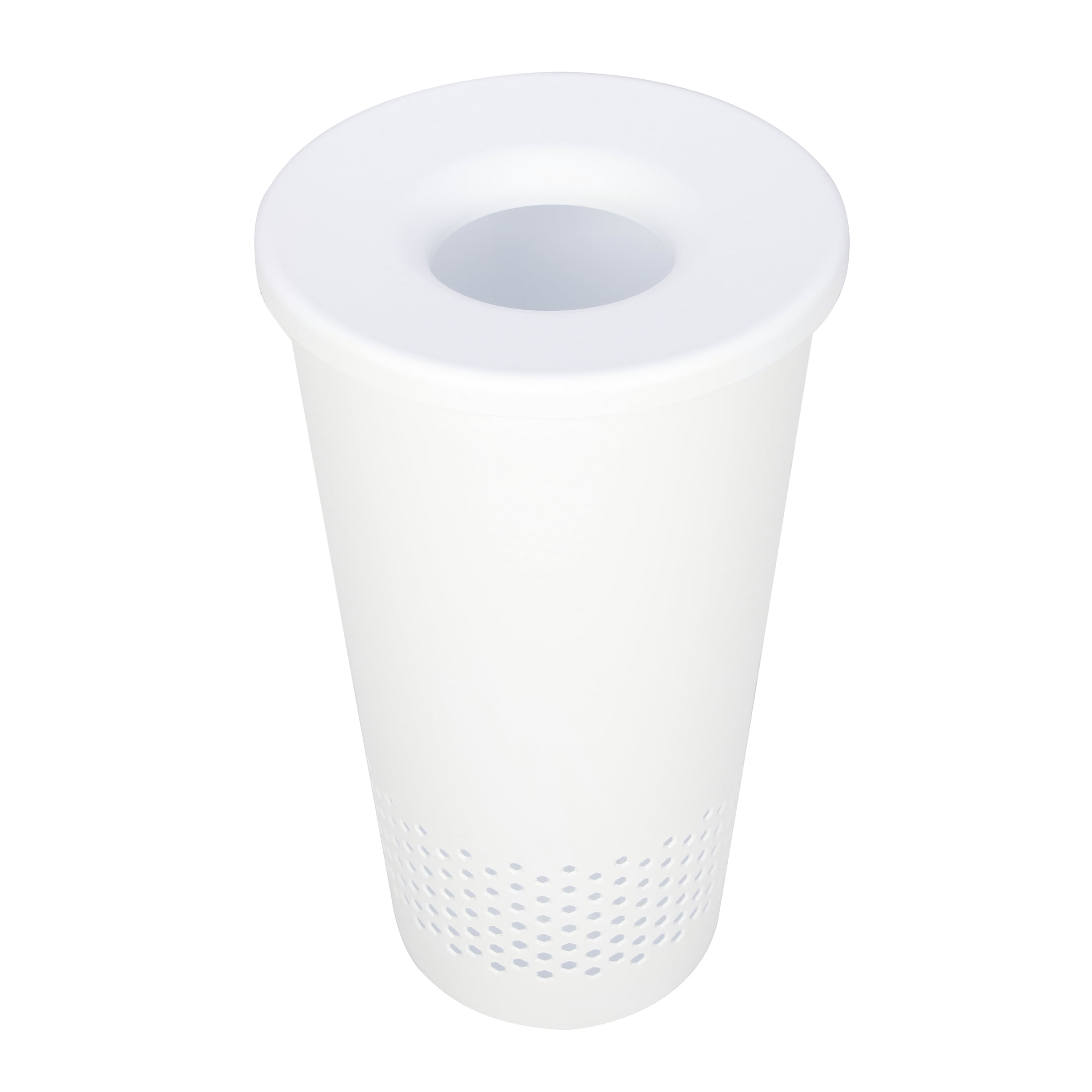 Mainstays Round Lidded Hamper, White, Adult