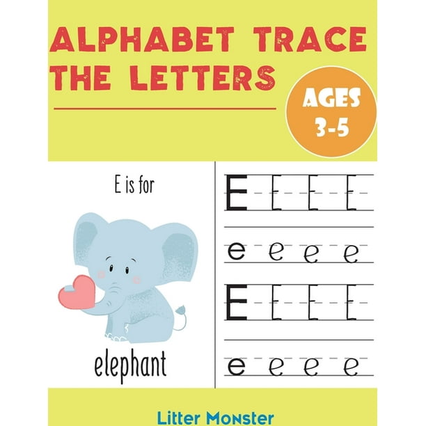 Alphabet trace the letters books for kids ages 3 5 kindergarten and