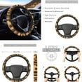 thumbnail image 3 of Jeiento Highland Cow Car Seat Covers Full Set with Steering Wheel Cover Southwest Aztec Seat Belt Covers Sunflower Coasters Auto Rear View Mirror Covers Key Chain Handbrake Cover Set, 14pcs, 3 of 6