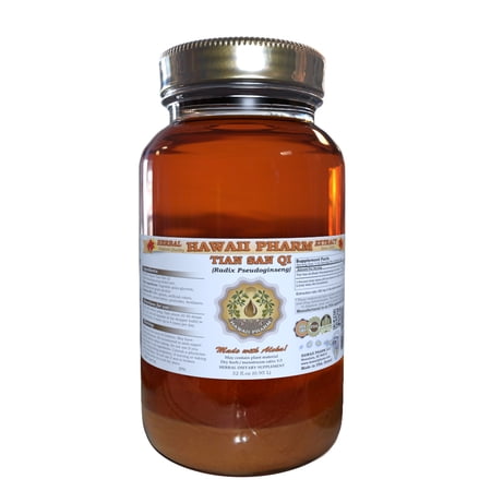 Tian San Qi (Radix Pseudoginseng) Tincture, Organic Dried Root Liquid Extract, Tienchi Ginseng, Herbal Supplement 32 oz Unfiltered