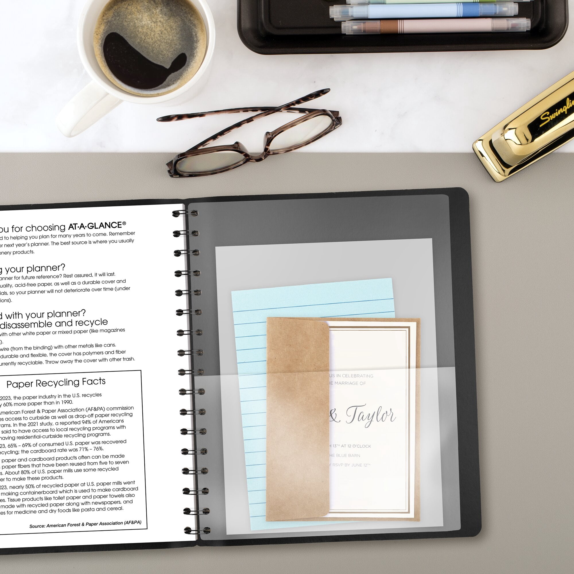 AT-A-GLANCE Contemporary 2027 Weekly Monthly Planner Black Medium 7 x 8 34 -