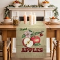 thumbnail image 3 of Red Apples Farm Fruit Table Runner 36 Inches Long,Kitchen Dining Tablerunners Vintage Flower Leaves Linen Table Runners Dresser Scarves for Home Dinner Wedding Holiday Party Decor, 3 of 9