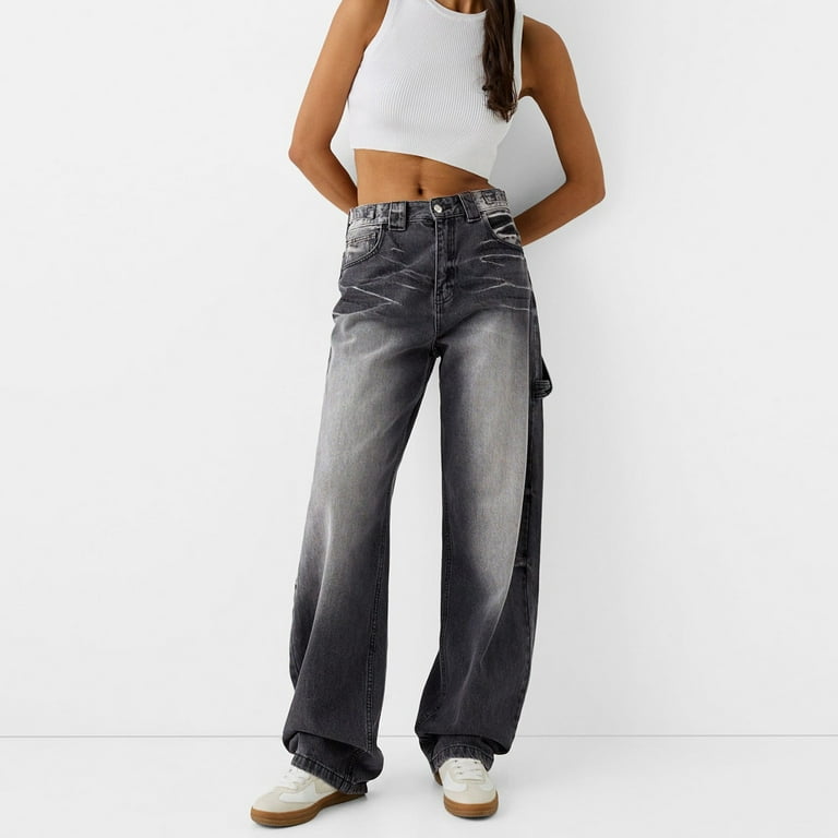 Tittly Palazzo Pants Jeans for Women Low Jeans For Women Mom Jeans