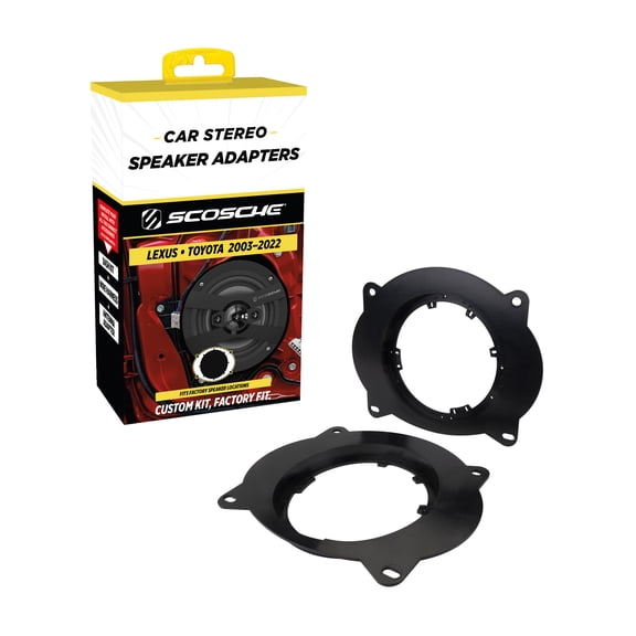 Scosche SAT69 6X9" to 6.5-6.75” Speaker Adapters Compatible with Select 2003-22 Lexus and Toyota