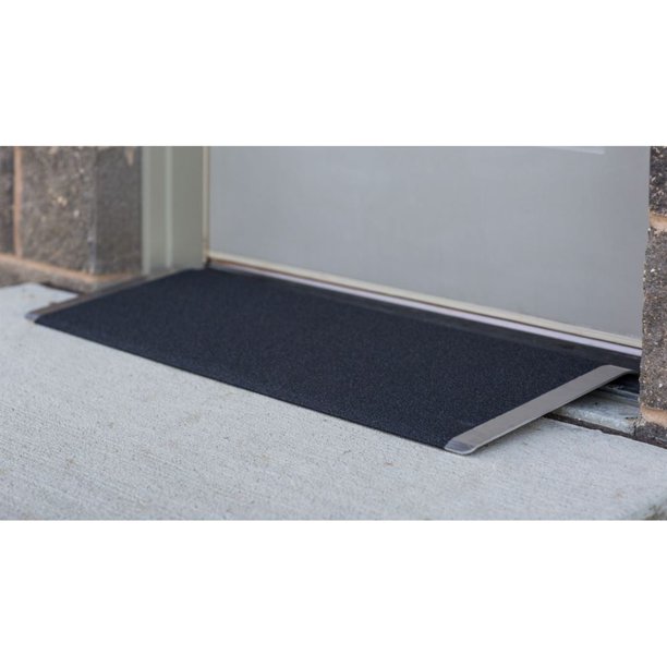 8" L x 32" W EZAccess Transitions Aluminum Angled Entry Threshold Ramp