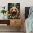 thumbnail image 5 of Qisvanset 12x16 Inch Framed Canvas Wall Art Forest Bear Watercolor Woodland Kids Nursery Printed Wall Art, 5 of 8