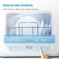 thumbnail image 3 of Midea Portable Countertop Dishwasher, 5-Liter Tank, Auto Open Door, 5 Wash Programs, UV Hygiene, White, 3 of 8