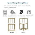 thumbnail image 6 of Aukfa 7 Piece Dining Table Set for 6, 55" Faux Marble Dinning Room Table with 6 Chairs, Metal Frame, Gold, 6 of 8