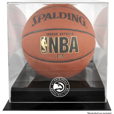 Atlanta Hawks Blackbase Team Logo Basketball Display Case with Mirrored Back - Fanatics Authentic Certified