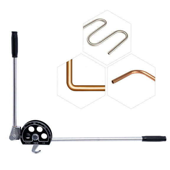 3/4" Tube Bender Manual 0~180° Copper Ratchet Type Pipe Bender Bending Tool 19mm