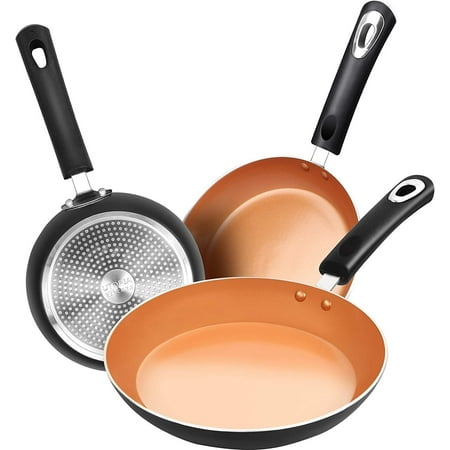 

Utopia Kitchen 3 Piece Induction Bottom 8 9.5 11 Inch Nonstick Frying Pan Set
