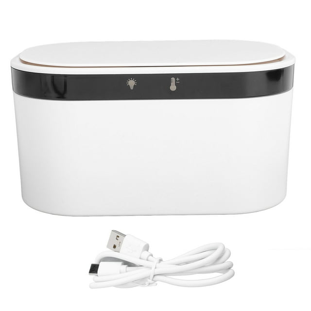 Calentador de toallitas húmedas para bebé, temperatura constante, alimentado por USB, dispensador con luz nocturna, color blanco