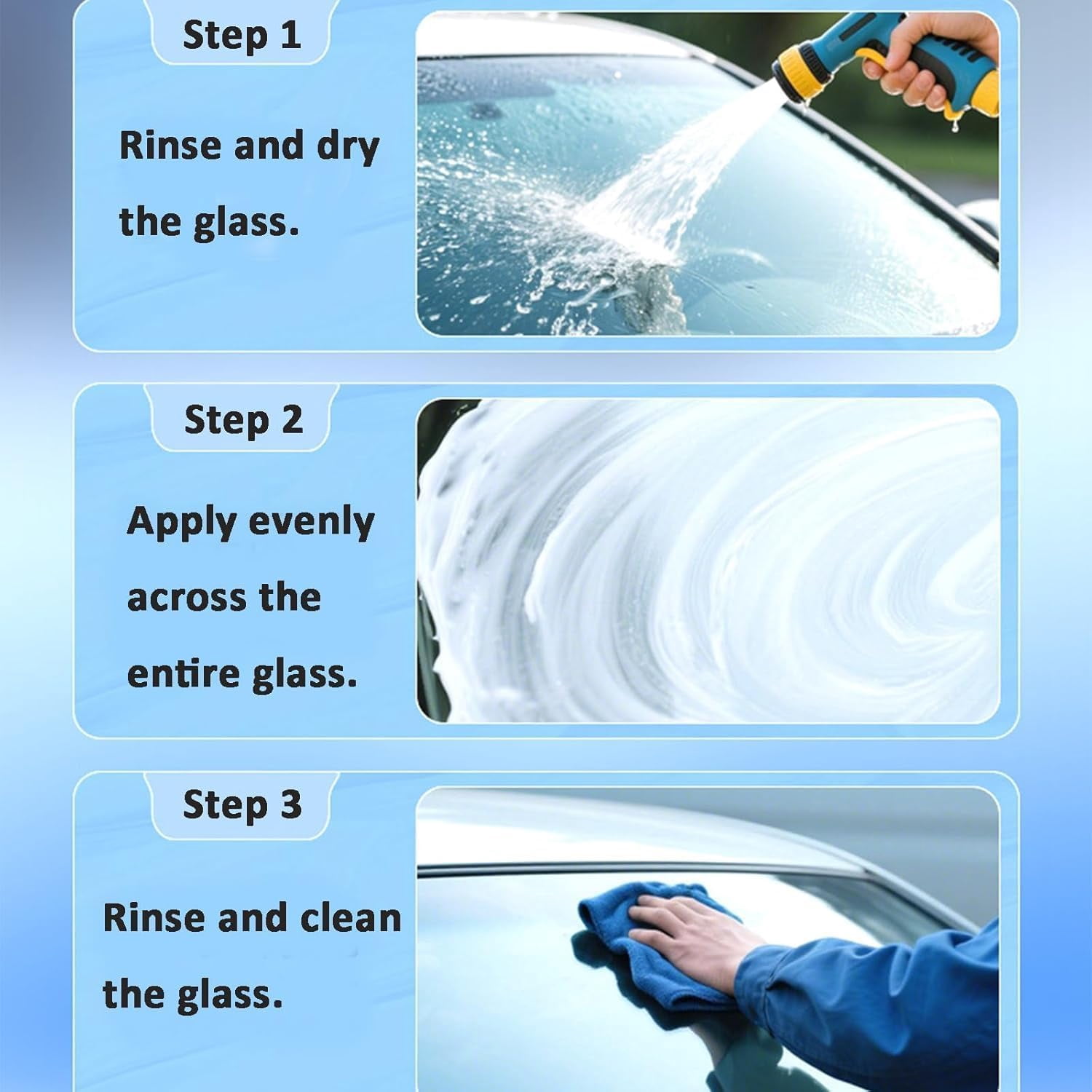 Qifor Glass Cleaner,Qifor Car Oil Film Cleaner,Q4 Glass Guard,Automotive Oil Film Cleaning Brush for Car Windows – Glass Cleaning Board(1pcs)