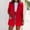 Red, variant on cllios Women's Casual Office Blazers Open Front Solid Business Lapel Double Breasted Work Jackets Cardigan