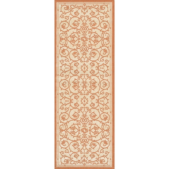 Couristan 7.5' Indigo and Ivory Square Polypropylene Area Throw Rug