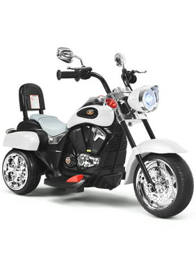 Costway 3 Wheel Kids Ride On Motorcycle 6V Battery Powered Electric Toy White