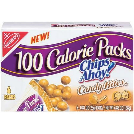 Nabisco 100 Calorie Packs: Chips Ahoy! 0.81 Oz Packs Candy Bites, 6 ct