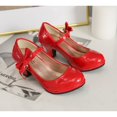 thumbnail image 1 of Cómodos niños princesa tacón alto vestido rojo niñas zapatos Bow-knot fiesta bodazhangyuxiangRed+27(inside 17.4 cm) zhangyuxiang unisex, 1 of 2