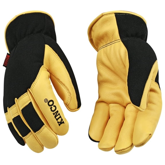 101HKL Cold Weather Gloves, Deerskin Palm, Spandex Back, Easy-on Cuff, Heatkeep Thermal Lining, Large