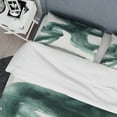 thumbnail image 4 of Designart 'Gouache Green on Gray II' Geometric Duvet Cover Set, 4 of 4