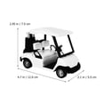 thumbnail image 4 of MOVTOTOP Metal Golf Cart Toy Model 2pcs Golfing Themed Desk Decor Golf Party Accessory, 4 of 7