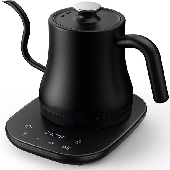 Gooseneck Electric Kettle with Temperature Control, 27oz/0.8L Fast Heat Electric Kettle for Pour Over Coffee/Tea, Auto Shut Off & Boil-Dry Protection, 4hrs Keep Warm