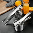 thumbnail image 2 of JIEMUCES Stainless Steel Vegetable Water Squeezer Fruit Squeezing Tool Large Capacity Potato Ricer Press Multipurpose Juicer for Zucchini Cucumbers Kitchen Gadget, 2 of 8