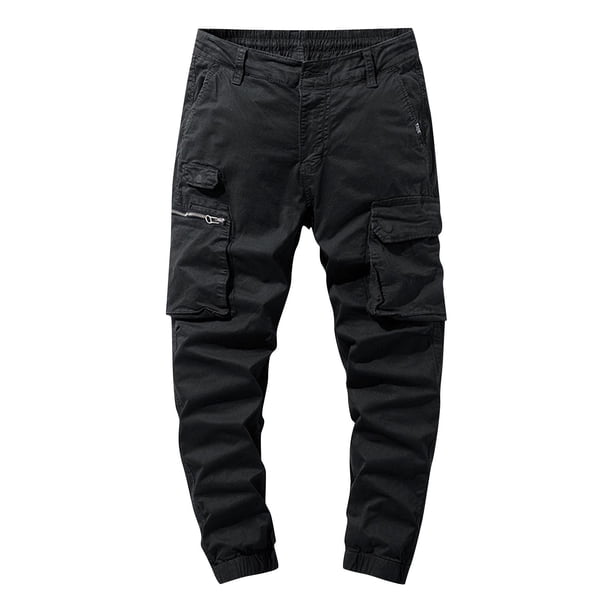 Pantalones largos de moda para hombre, pantalones deportivos casuales con bolsillo cargo, pantalones largos tipo lápiz, pantalones de algodón y poliéster para hombre