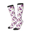 thumbnail image 2 of Fotbe Orchids Flowers print Women's Men's Novelty Crew Socks Cotton Socks Knee High Socks for Walking,Running,Nurses,Pregnancy, 2 of 8