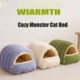 thumbnail image 4 of fqmyyxgs Winter Cave, Warmth Cozy Comfort Plush Pet Cave, Cute Cozy Safe Hideaway Cat Bed with Removable Cushion Non Slip Bottom for Cold Weather Sleep, 4 of 7