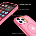 thumbnail image 4 of Magnetic Case for iPhone 15 Pro Phone Case Compatible with MagSafe Shockproof Protection Slim Translucent Matte Cover for iPhone 15 Pro 6.1" - Hot Pink, 4 of 12