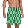 thumbnail image 2 of Salouo green party Pattern Men's Sleep Pajama Shorts,Pajama Bottoms Elastic Waistband Sleep Pajama Short PJ Shorts for Men-3X-Large, 2 of 6